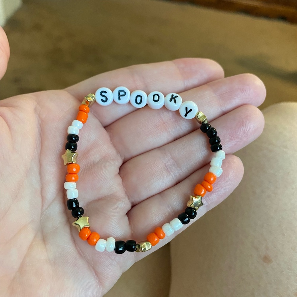 Halloween Beaded Stretch Bracelet